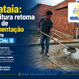 Ibirataia: Prefeitura retoma obras de pavimentação no bairro Ponto Chic III