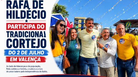 Rafa de Hildécio participa do tradicional Cortejo do 2 de Julho em Valença