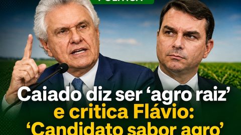 Caiado diz ser ‘agro raiz’ e critica Flávio: ‘Candidato sabor agro’