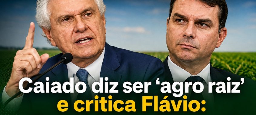 Caiado diz ser ‘agro raiz’ e critica Flávio: ‘Candidato sabor agro’