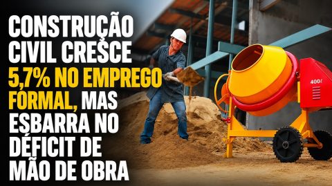 Construção civil cresce 5,7% no emprego formal, mas esbarra no déficit de mão de obra