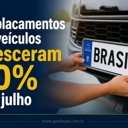 Emplacamentos de veículos cresceram 10% em julho
