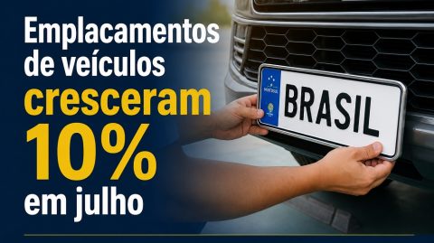 Emplacamentos de veículos cresceram 10% em julho