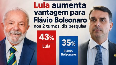 Lula aumenta vantagem para Flávio Bolsonaro nos 2 turnos, diz pesquisa Meio/Ideia