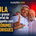 Eleições 2026: Lula pode gravar material de campanha com Jerônimo Rodrigues
