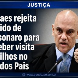 Moraes rejeita pedido de Bolsonaro para receber visita de filhos no Dia dos Pais