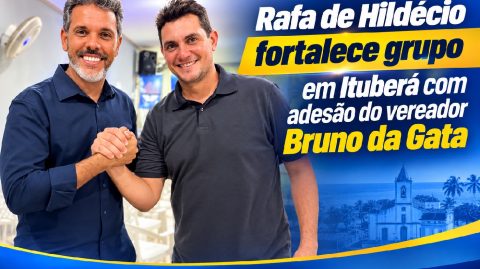 Rafa de Hildécio fortalece grupo em Ituberá com adesão do vereador Bruno da Gata