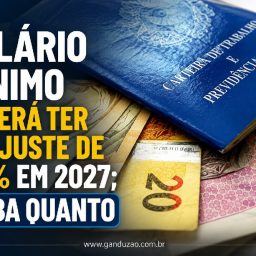 Salário mínimo deverá ter reajuste de 7,4% em 2027; saiba quanto