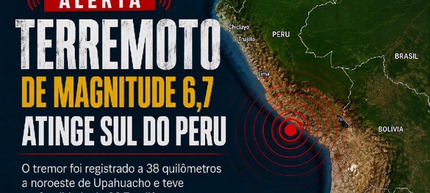 Terremoto de magnitude 6,7 atinge sul do Peru