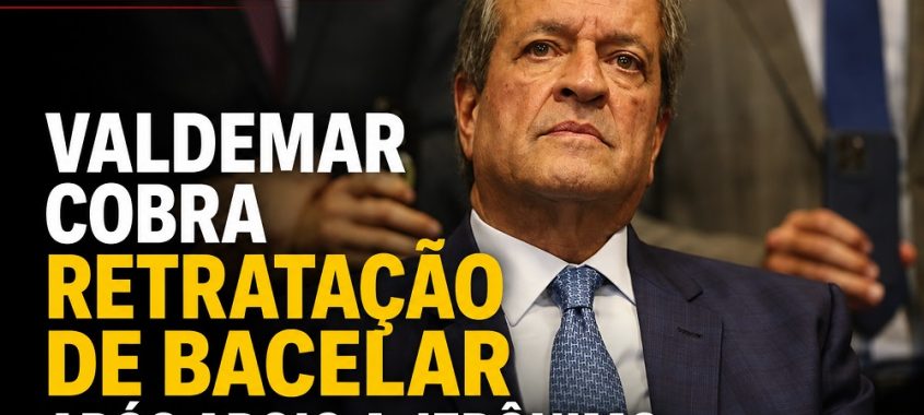 Valdemar cobra retratação de Bacelar após apoio a Jerônimo