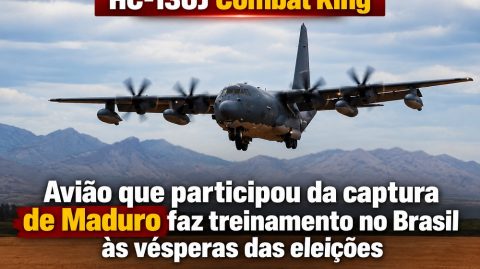Avião que participou da captura de Maduro faz treinamento no Brasil às vésperas das eleições