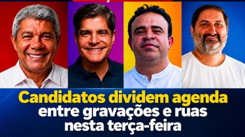 Candidatos dividem agenda entre gravações e ruas nesta terça-feira