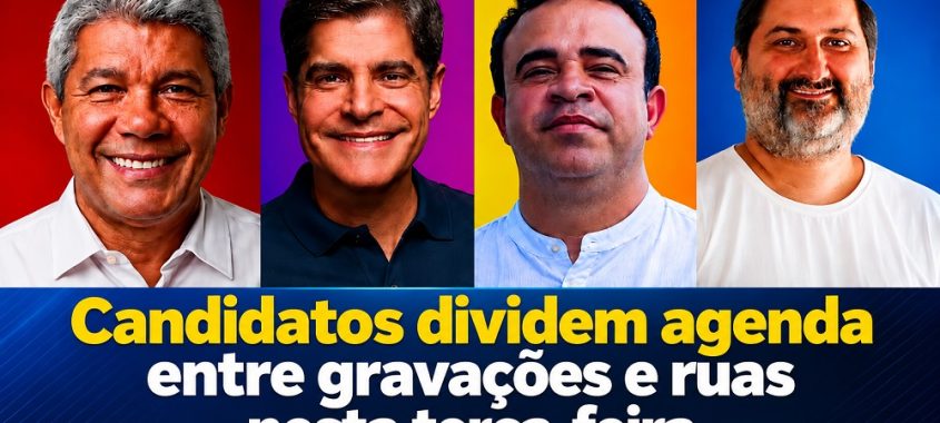Candidatos dividem agenda entre gravações e ruas nesta terça-feira