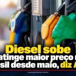 Diesel sobe e atinge maior preço no Brasil desde maio, diz ANP
