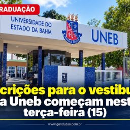Inscrições para o vestibular da Uneb começam nesta terça-feira (15)