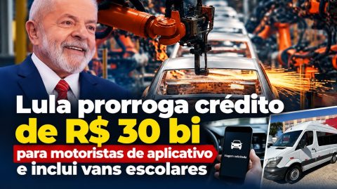 Lula prorroga crédito de R$ 30 bi para motoristas de aplicativo e inclui vans escolares
