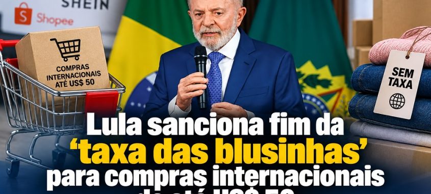 Lula sanciona fim da ‘taxa das blusinhas’ para compras internacionais de até US$ 50