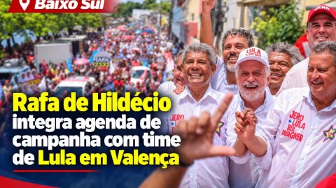 Rafa de Hildécio recepciona o time de Lula durante agenda de campanha em Valença
