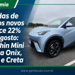 Vendas de carros novos cresce 22% em agosto: Dolphin Mini passa Onix, Tera e Creta