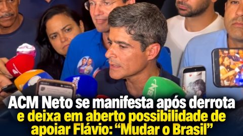 Eleições 2026: ACM Neto se manifesta após derrota e deixa em aberto possibilidade de apoiar Flávio: “Mudar o Brasil”