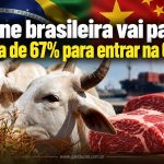 Carne brasileira vai pagar tarifa de 67% para entrar na China