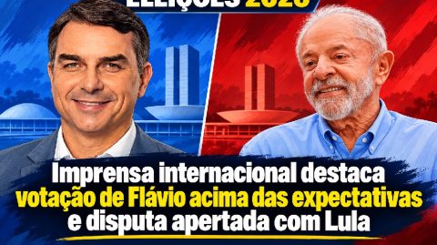 Imprensa internacional destaca votação de Flávio acima das expectativas e disputa apertada com Lula
