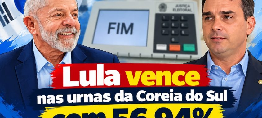 Lula vence nas urnas da Coreia do Sul com 56,94%