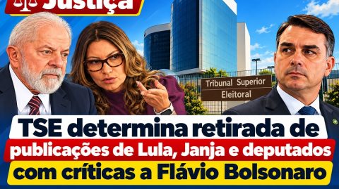 TSE determina retirada de publicações de Lula, Janja e deputados com críticas a Flávio Bolsonaro